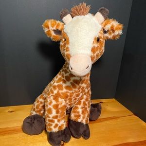 Fiesta Giraffe Stuffed Animal Plush Toy Sitting Safari Brown Nursery Lovey 17”